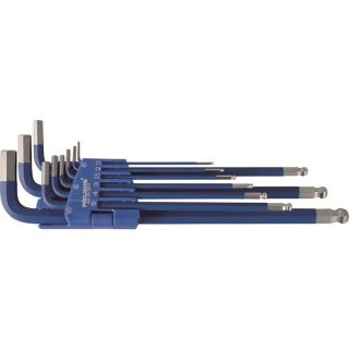 Winkelstiftschlüssel Satz Sechskant mit Magnetkopf, blau 1,5 - 10 mm 9-teilig
