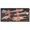grip pliers and adjustable wrench inlay 4pcs