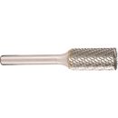 Hartmetallfräser, Form B Zylinder mit Stirnverzahnung d1 9.6 mm, Schaftdurchmesser 6.0 mm Schnellfrässchliff für Aluminium
