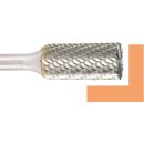 Hartmetallfräser, Form B Zylinder mit Stirnverzahnung d1 8.0 mm, Schaftdurchmesser 6.0 mm Kreuzverzahnung