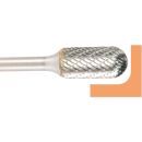 Hartmetallfräser, Form C Walzenrund / Zylinder Walze d1 6.3 mm, Schaftdurchmesser 3.0 mm Kreuzverzahnung